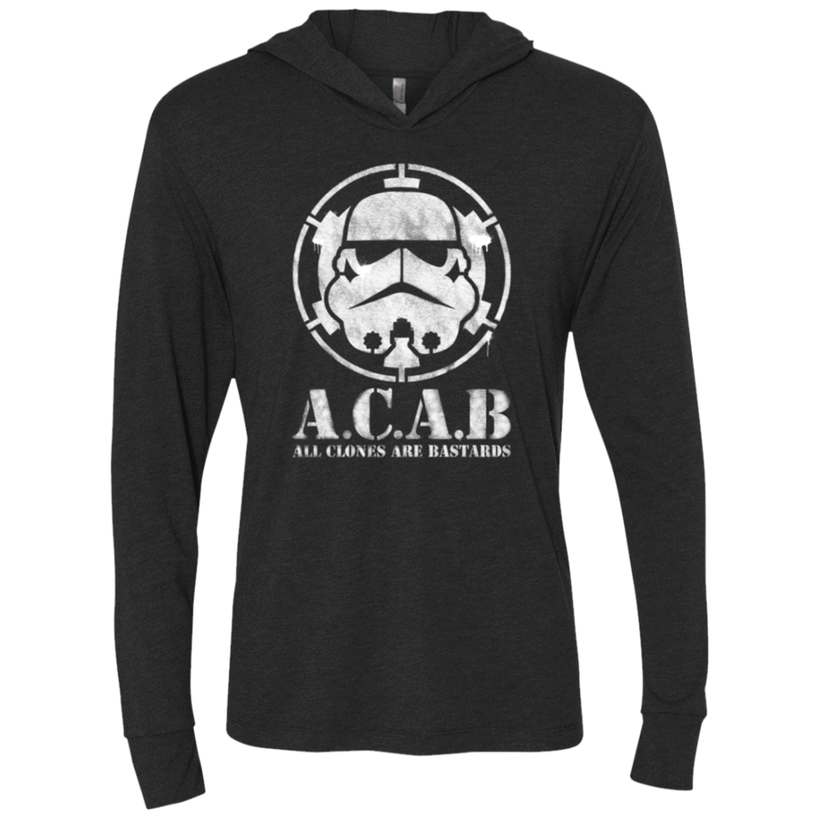 T-Shirts Vintage Black / X-Small All clones Triblend Long Sleeve Hoodie Tee