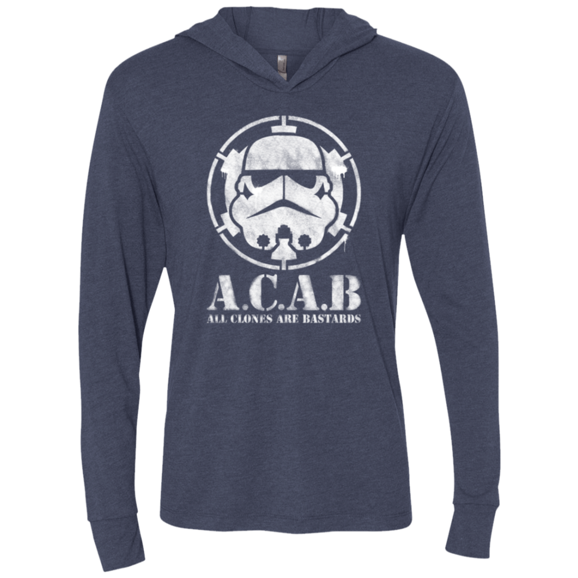 T-Shirts Vintage Navy / X-Small All clones Triblend Long Sleeve Hoodie Tee