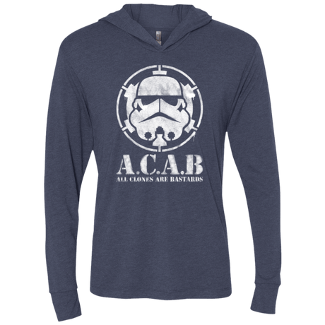 T-Shirts Vintage Navy / X-Small All clones Triblend Long Sleeve Hoodie Tee