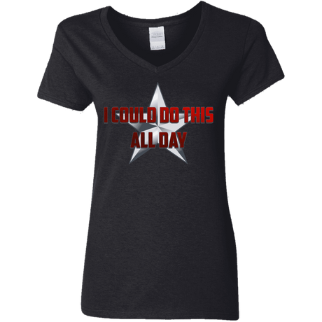 T-Shirts Black / S All Day Women's V-Neck T-Shirt