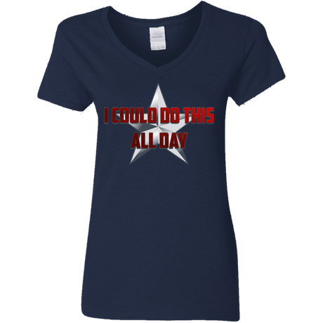 T-Shirts Navy / S All Day Women's V-Neck T-Shirt