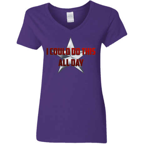 T-Shirts Purple / S All Day Women's V-Neck T-Shirt