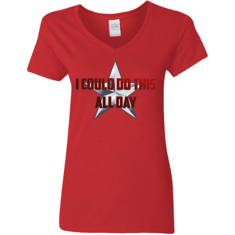 T-Shirts Red / S All Day Women's V-Neck T-Shirt