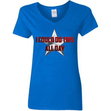 T-Shirts Royal / S All Day Women's V-Neck T-Shirt