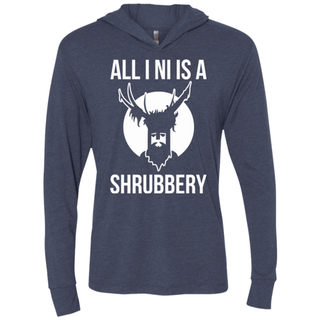 T-Shirts Vintage Navy / X-Small All I Ni Triblend Long Sleeve Hoodie Tee