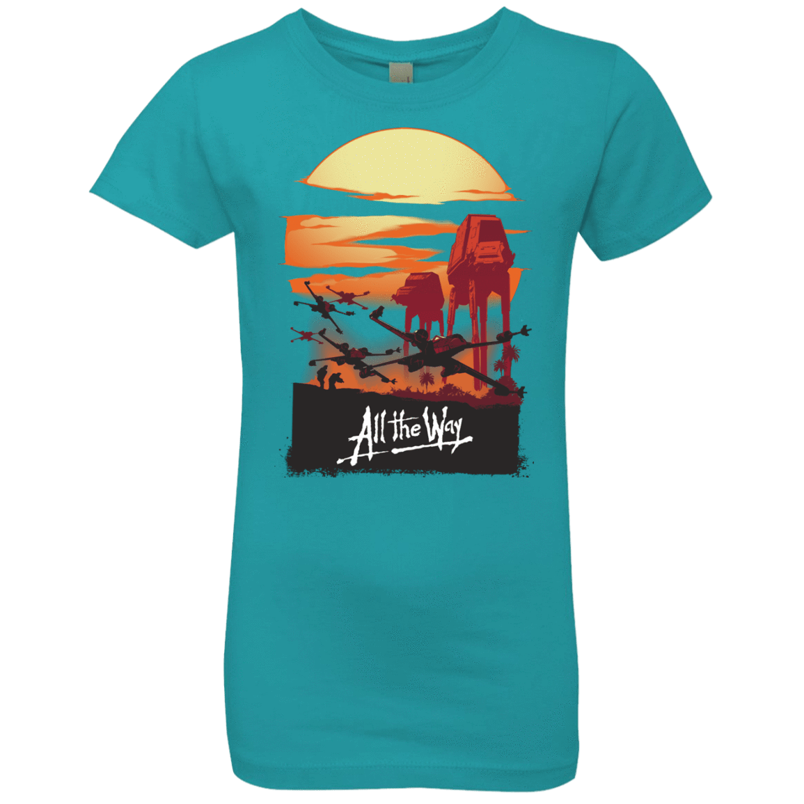 T-Shirts Tahiti Blue / YXS All The Way Girls Premium T-Shirt