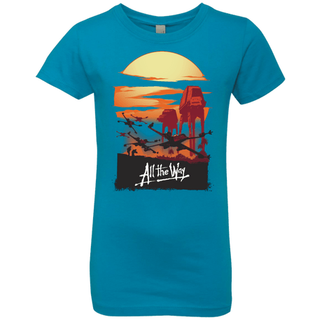 T-Shirts Turquoise / YXS All The Way Girls Premium T-Shirt