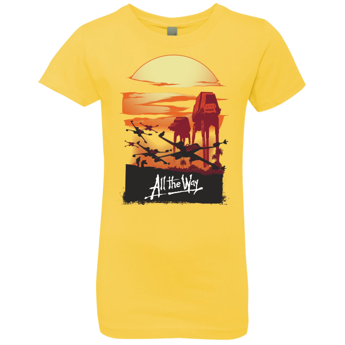 T-Shirts Vibrant Yellow / YXS All The Way Girls Premium T-Shirt