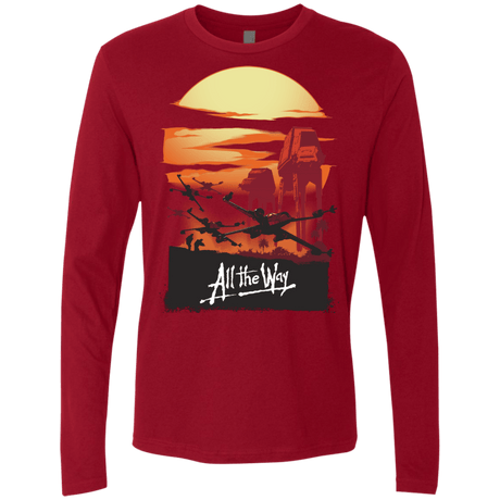 T-Shirts Cardinal / Small All The Way Men's Premium Long Sleeve