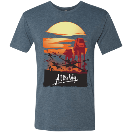 T-Shirts Indigo / Small All The Way Men's Triblend T-Shirt
