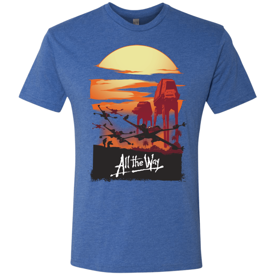 T-Shirts Vintage Royal / Small All The Way Men's Triblend T-Shirt