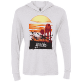 T-Shirts Heather White / X-Small All The Way Triblend Long Sleeve Hoodie Tee