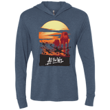 T-Shirts Indigo / X-Small All The Way Triblend Long Sleeve Hoodie Tee