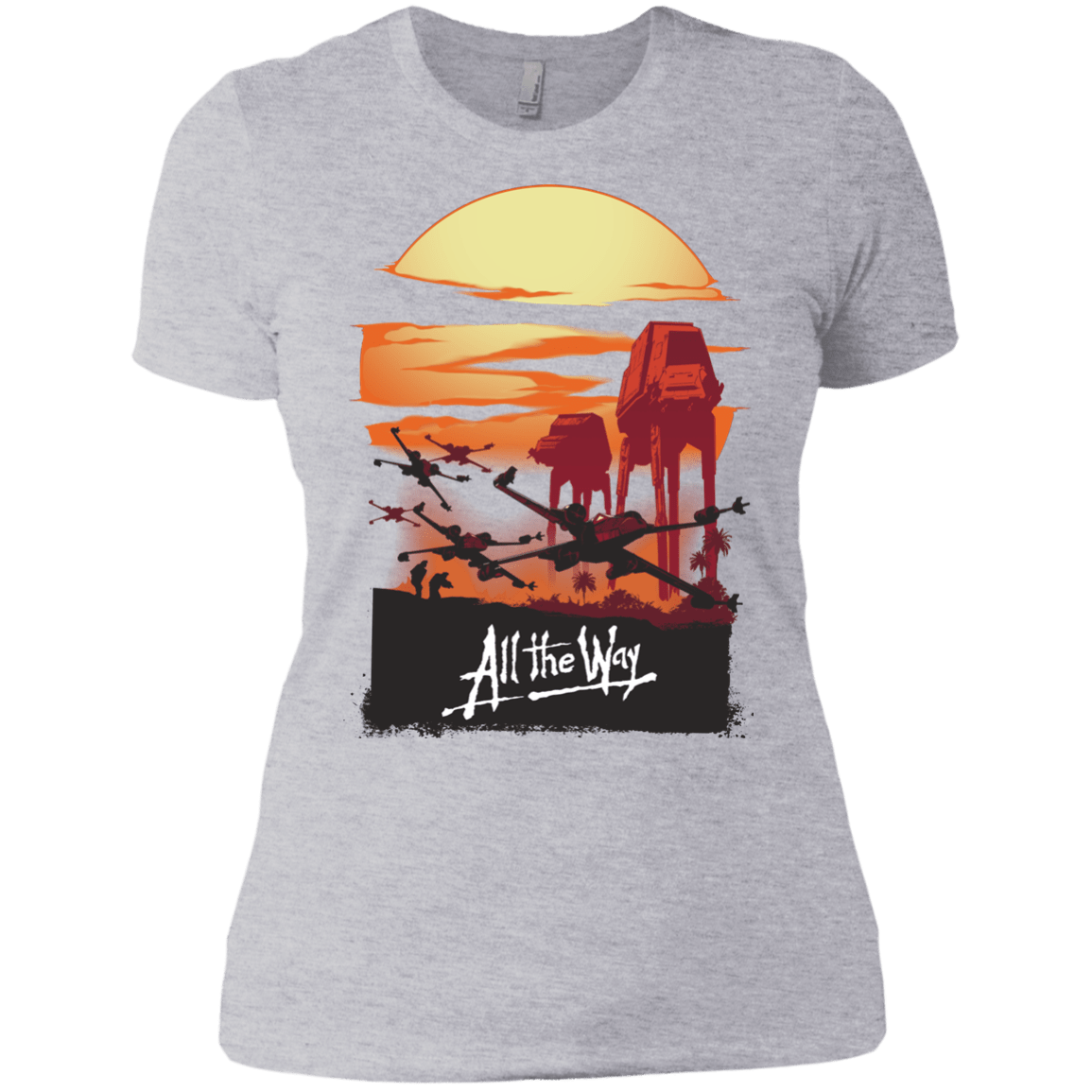 T-Shirts Heather Grey / X-Small All The Way Women's Premium T-Shirt