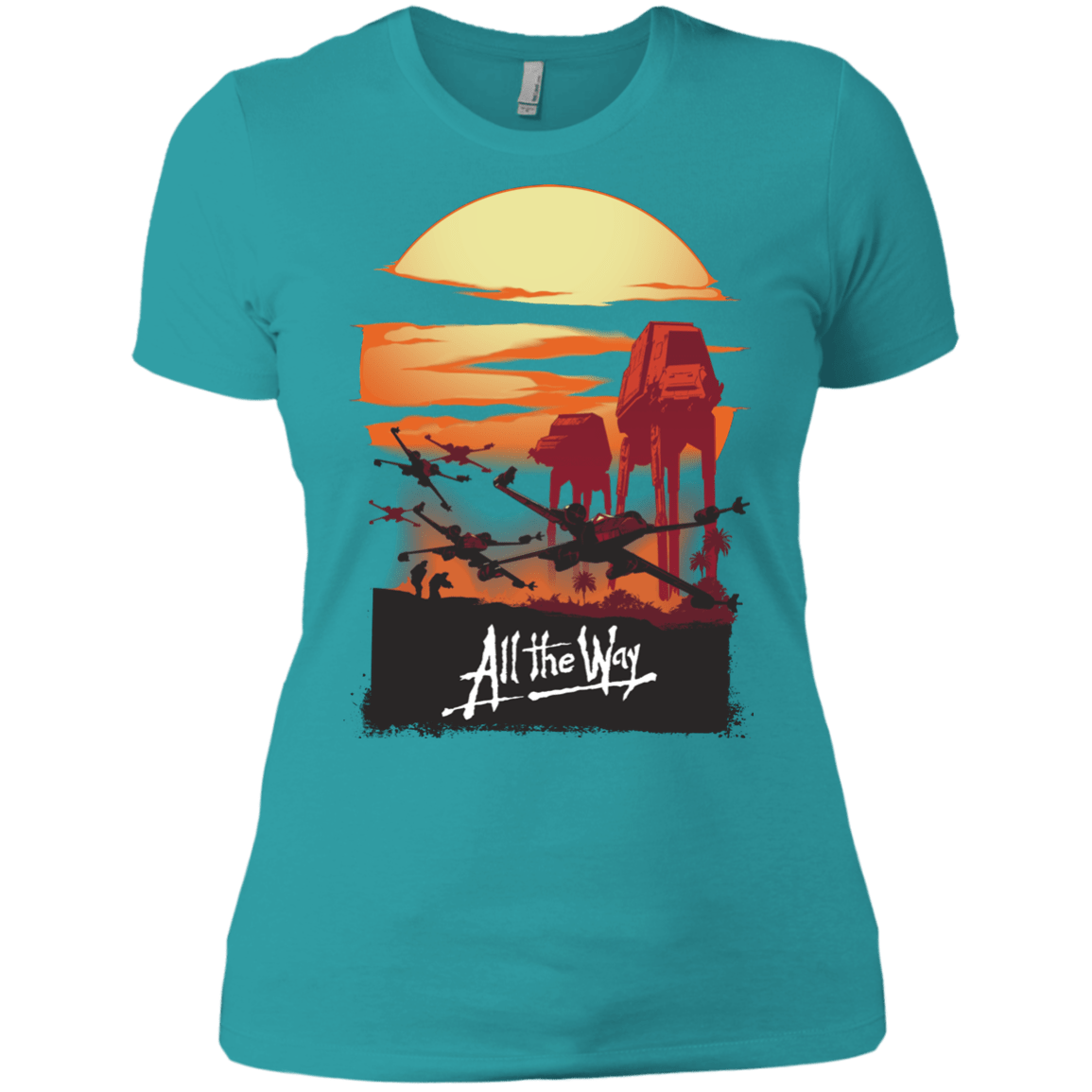 T-Shirts Tahiti Blue / X-Small All The Way Women's Premium T-Shirt