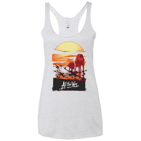 T-Shirts Heather White / X-Small All The Way Women's Triblend Racerback Tank
