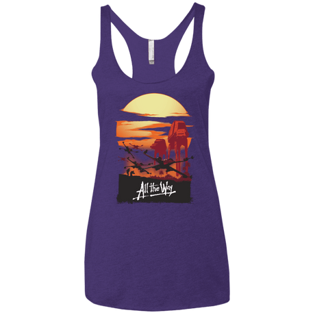 T-Shirts Purple / X-Small All The Way Women's Triblend Racerback Tank