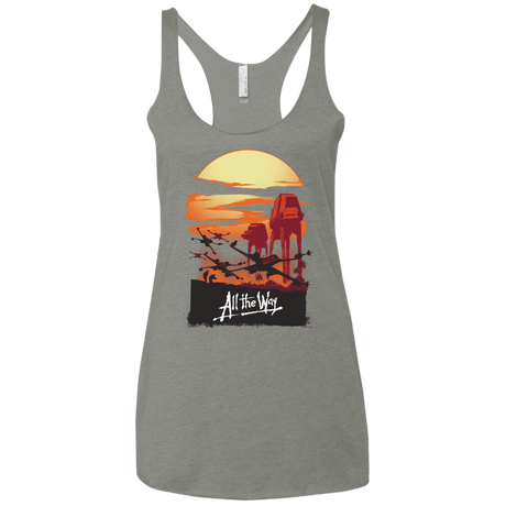 T-Shirts Venetian Grey / X-Small All The Way Women's Triblend Racerback Tank