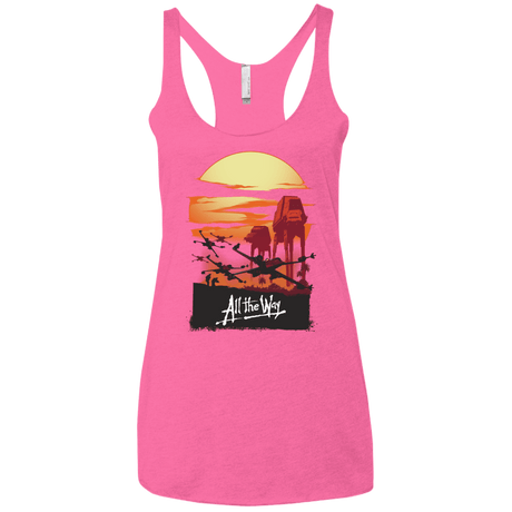 T-Shirts Vintage Pink / X-Small All The Way Women's Triblend Racerback Tank