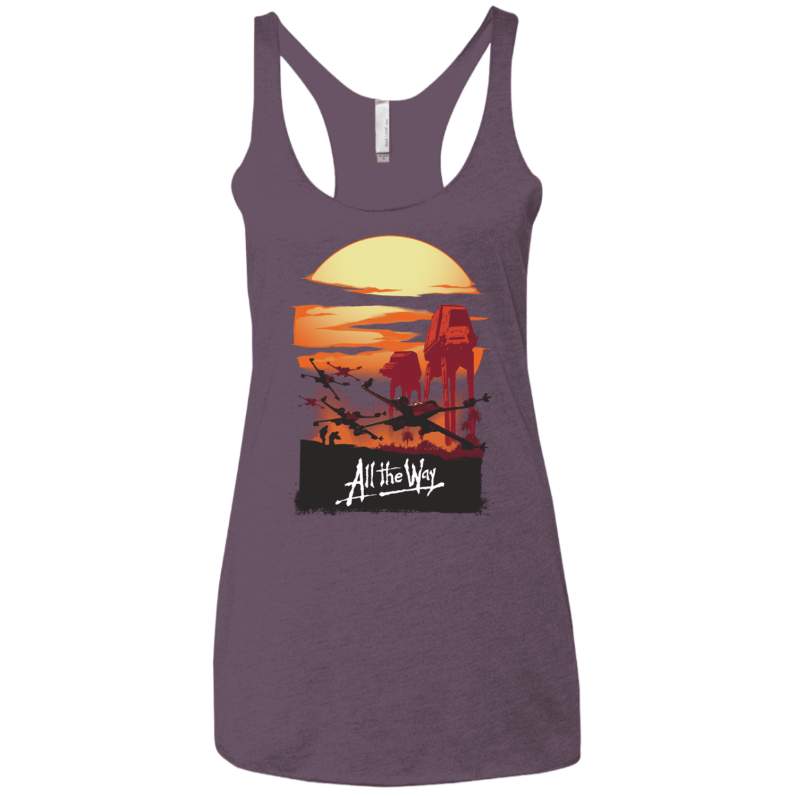 T-Shirts Vintage Purple / X-Small All The Way Women's Triblend Racerback Tank