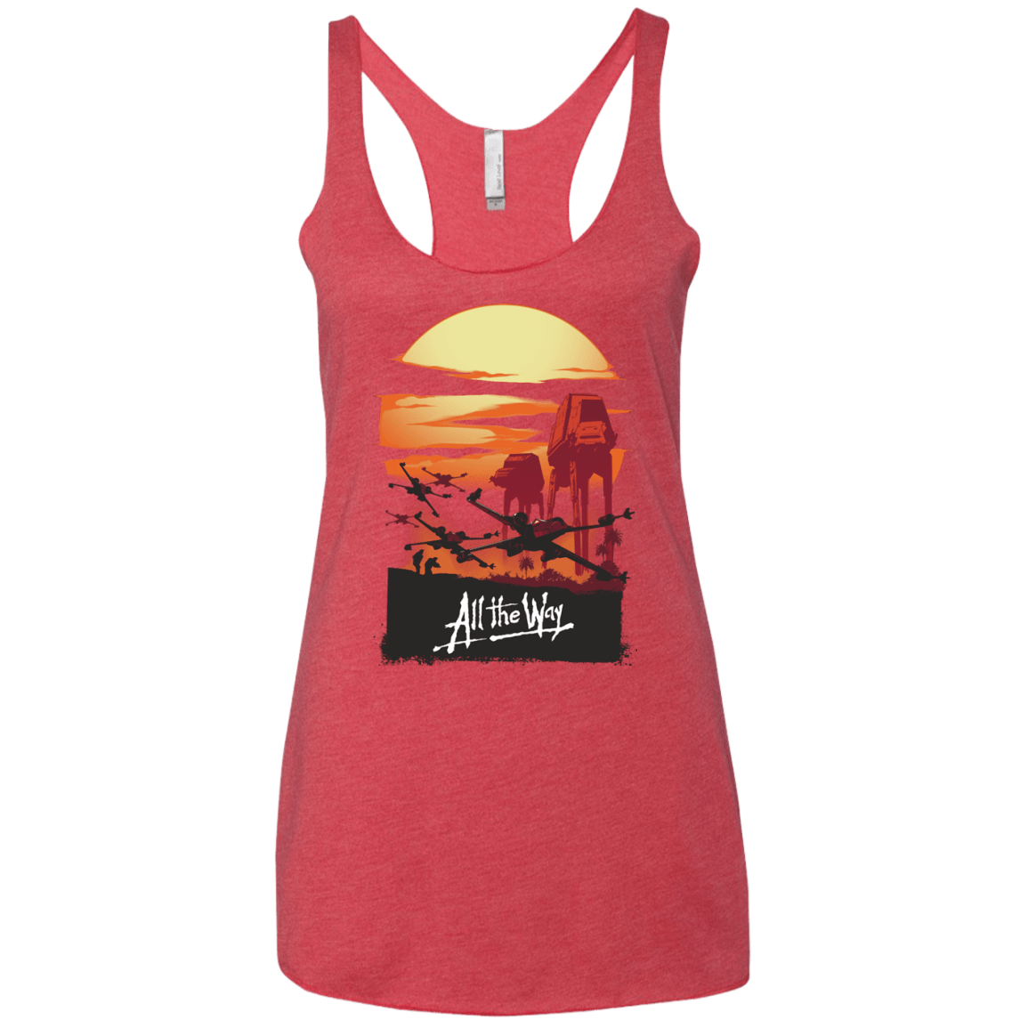 T-Shirts Vintage Red / X-Small All The Way Women's Triblend Racerback Tank