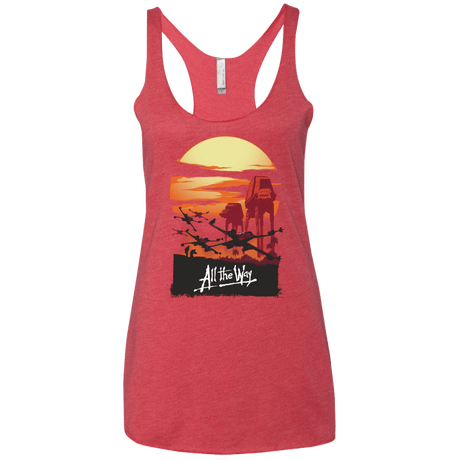 T-Shirts Vintage Red / X-Small All The Way Women's Triblend Racerback Tank