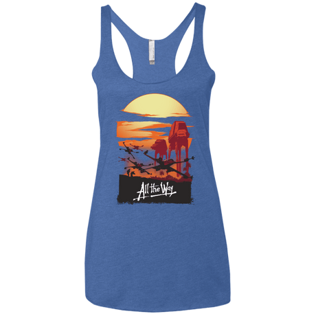 T-Shirts Vintage Royal / X-Small All The Way Women's Triblend Racerback Tank