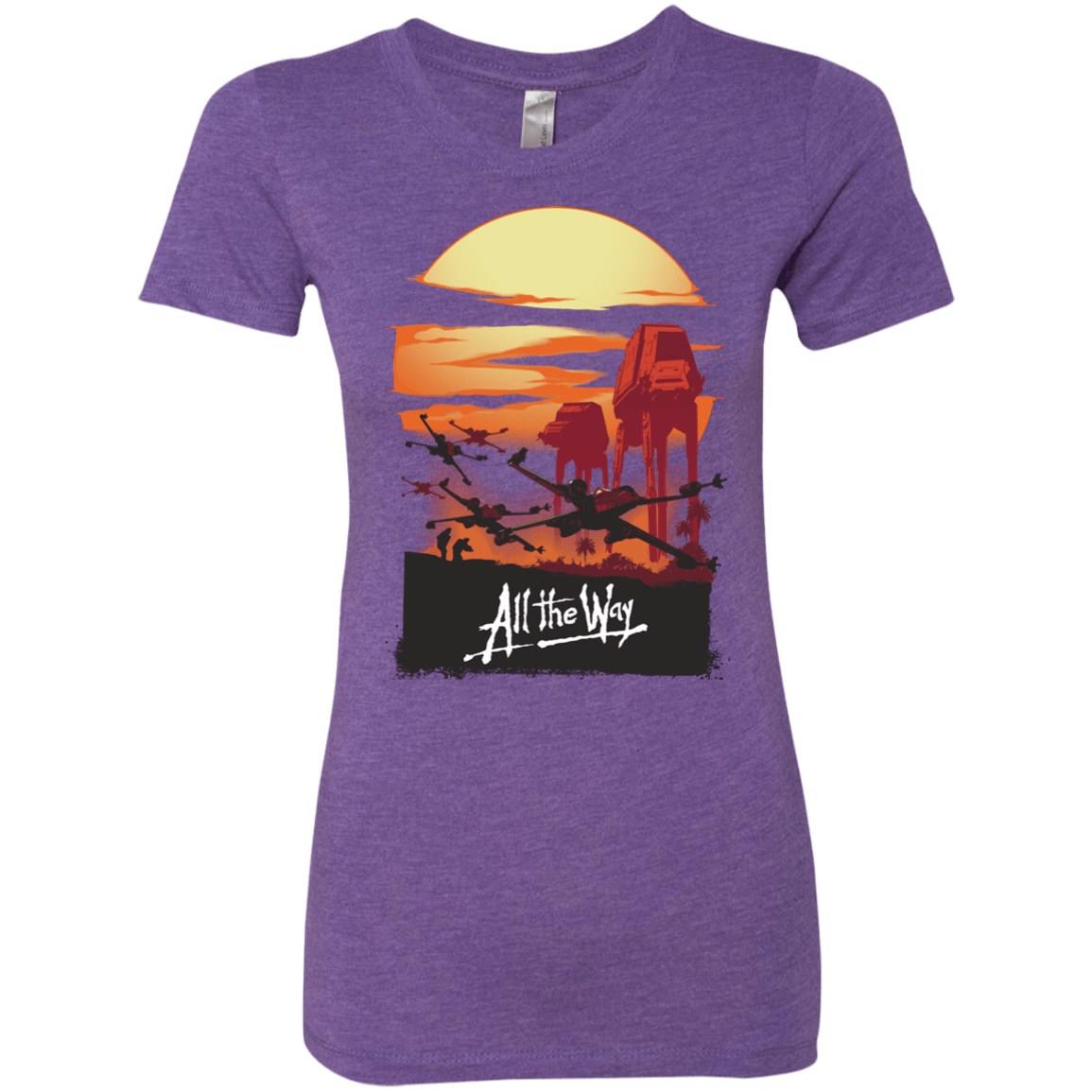 T-Shirts Purple Rush / Small All The Way Women's Triblend T-Shirt