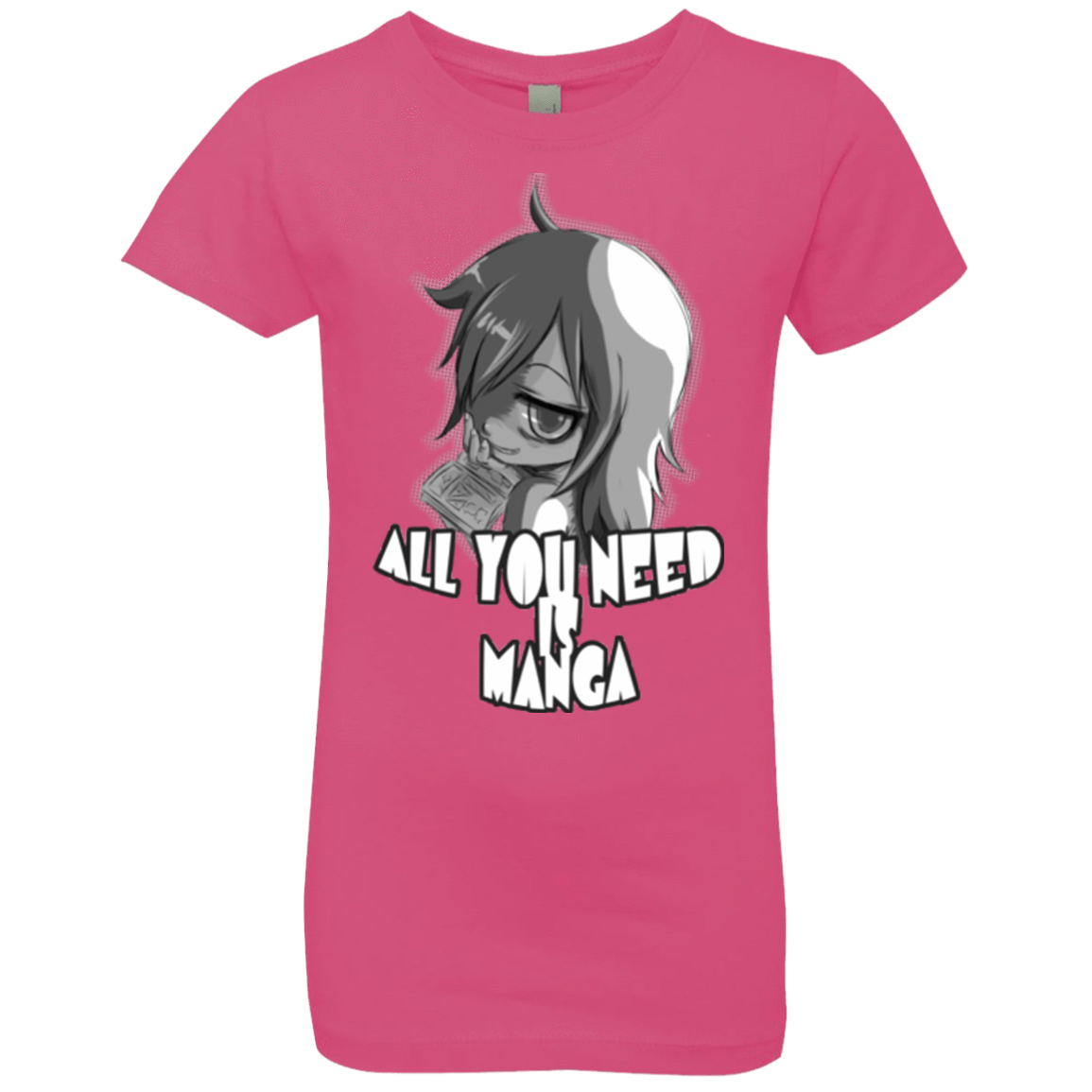 T-Shirts Hot Pink / YXS All You Need is Manga Girls Premium T-Shirt