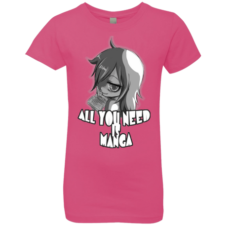 T-Shirts Hot Pink / YXS All You Need is Manga Girls Premium T-Shirt