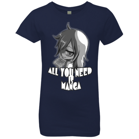 T-Shirts Midnight Navy / YXS All You Need is Manga Girls Premium T-Shirt