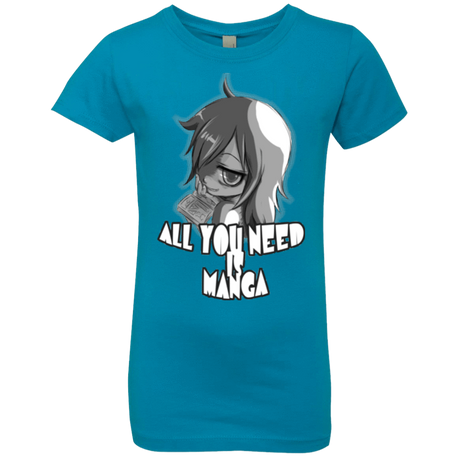 T-Shirts Turquoise / YXS All You Need is Manga Girls Premium T-Shirt