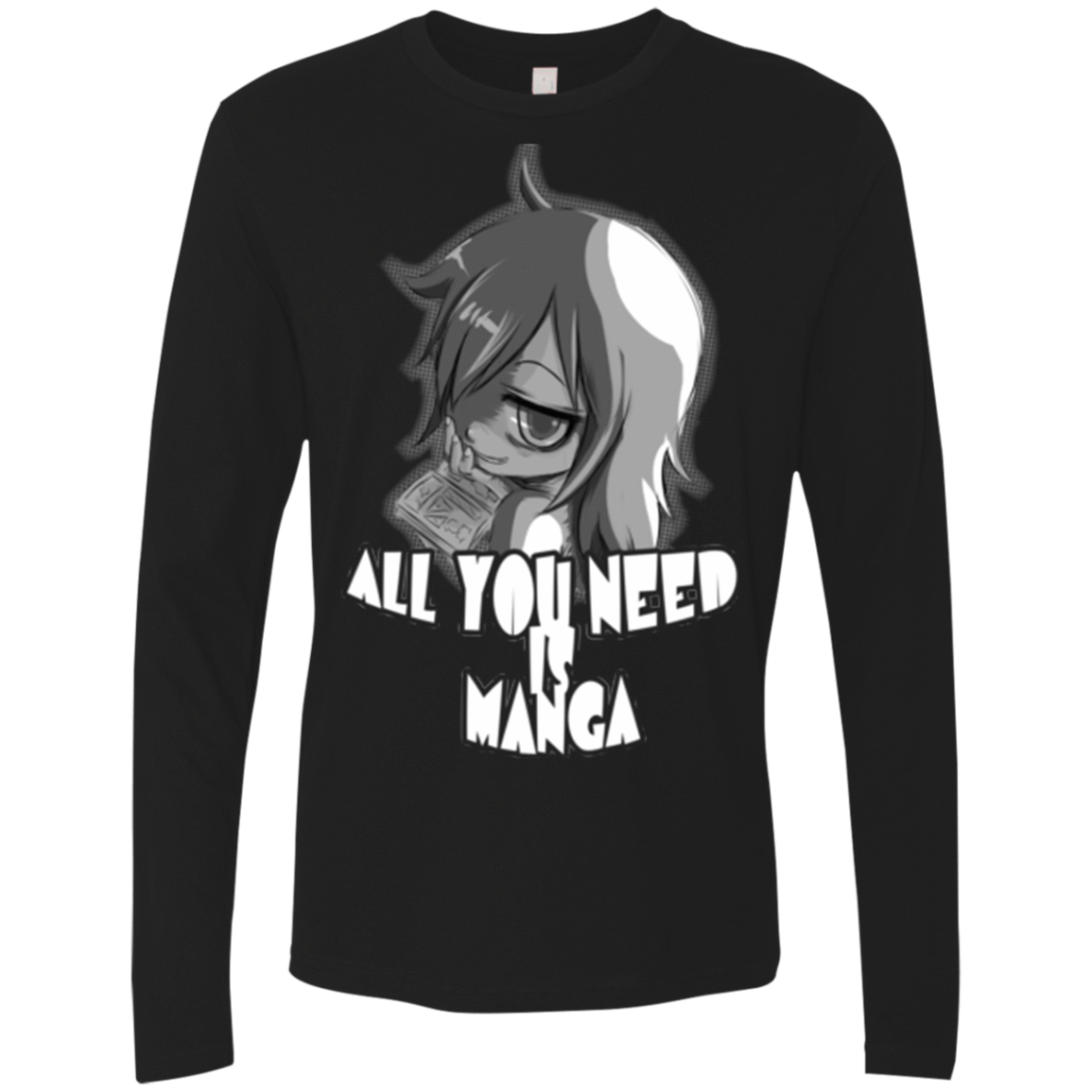 T-Shirts Black / Small All You Need is Manga Men's Premium Long Sleeve