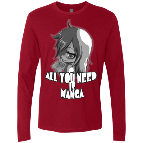 T-Shirts Cardinal / Small All You Need is Manga Men's Premium Long Sleeve