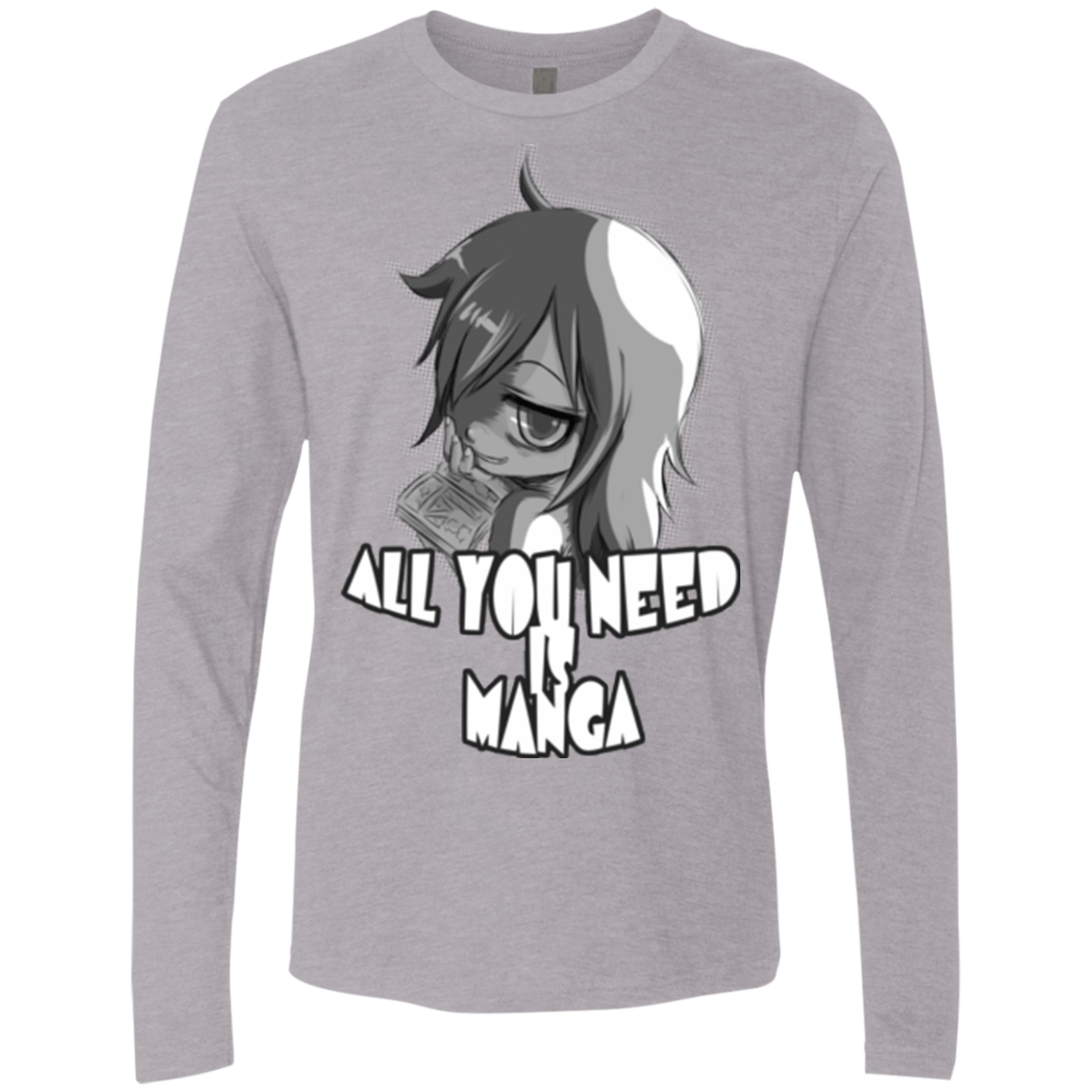 T-Shirts Heather Grey / Small All You Need is Manga Men's Premium Long Sleeve