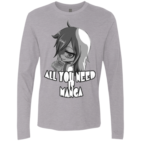 T-Shirts Heather Grey / Small All You Need is Manga Men's Premium Long Sleeve