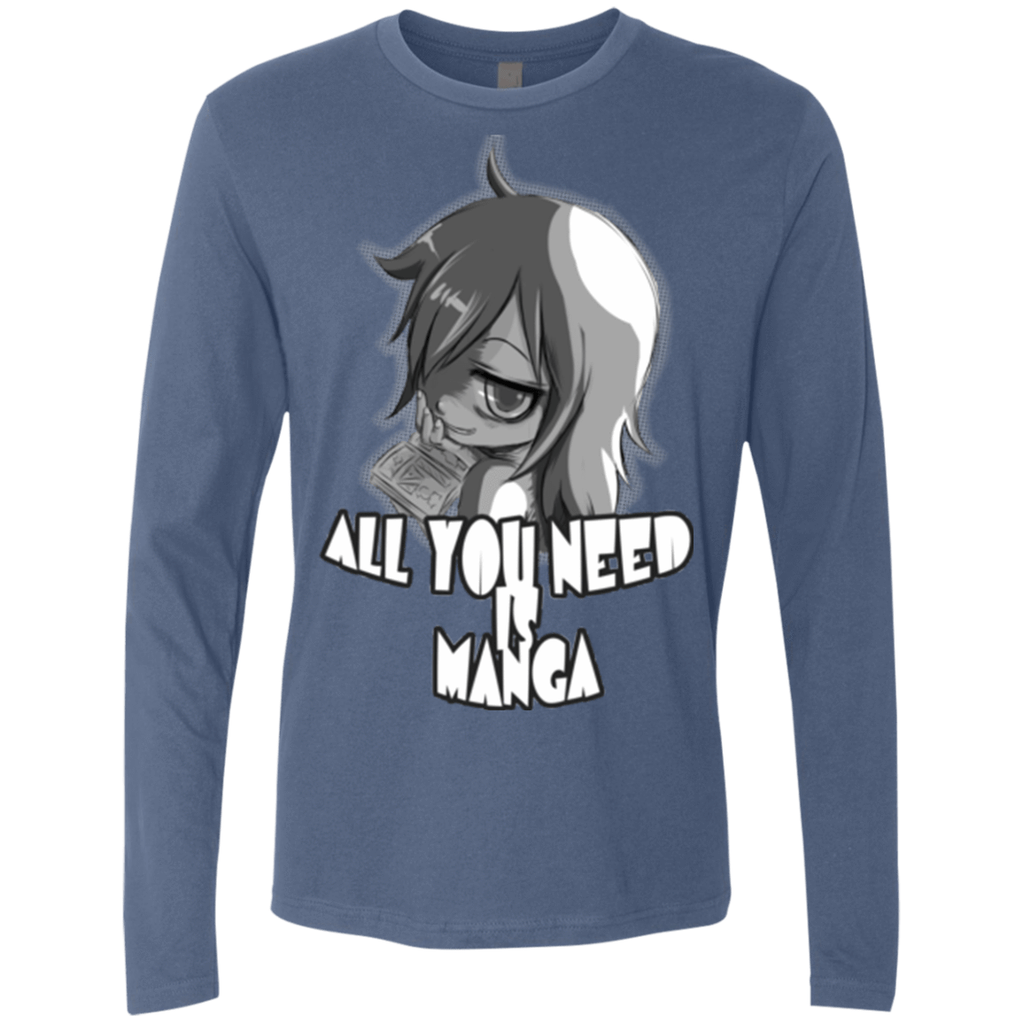 T-Shirts Indigo / Small All You Need is Manga Men's Premium Long Sleeve