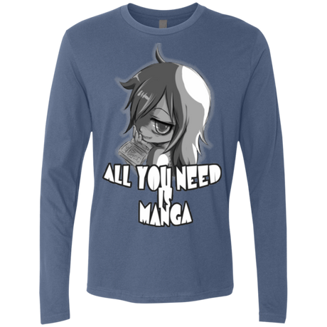 T-Shirts Indigo / Small All You Need is Manga Men's Premium Long Sleeve