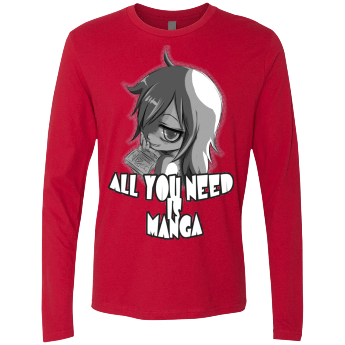 T-Shirts Red / Small All You Need is Manga Men's Premium Long Sleeve