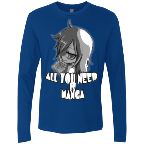 T-Shirts Royal / Small All You Need is Manga Men's Premium Long Sleeve