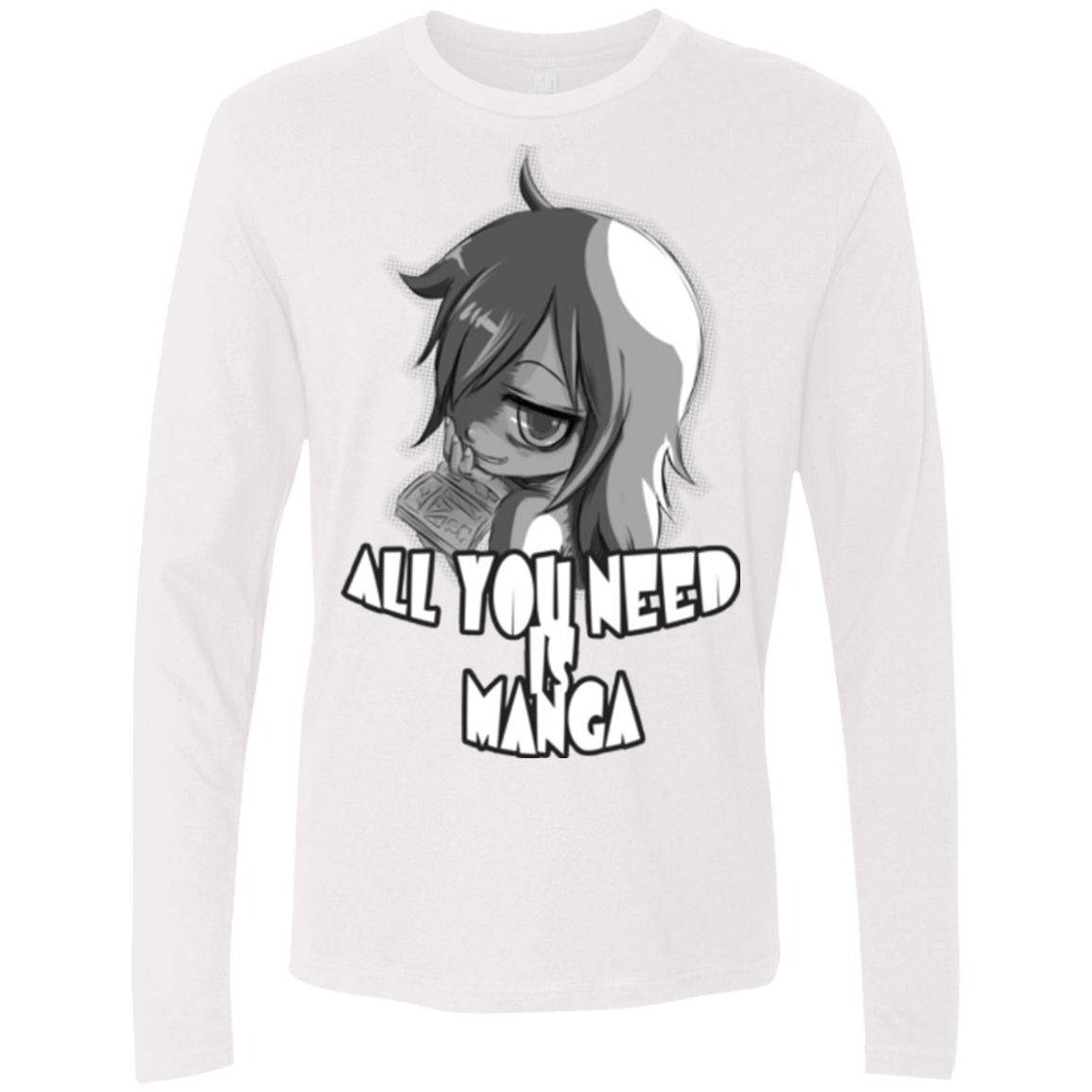 T-Shirts White / Small All You Need is Manga Men's Premium Long Sleeve