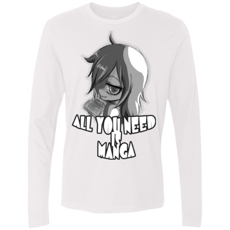 T-Shirts White / Small All You Need is Manga Men's Premium Long Sleeve