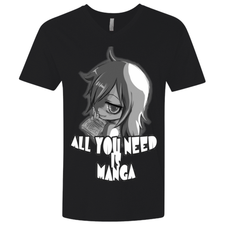 T-Shirts Black / X-Small All You Need is Manga Men's Premium V-Neck