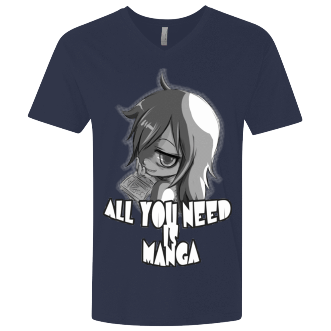 T-Shirts Midnight Navy / X-Small All You Need is Manga Men's Premium V-Neck