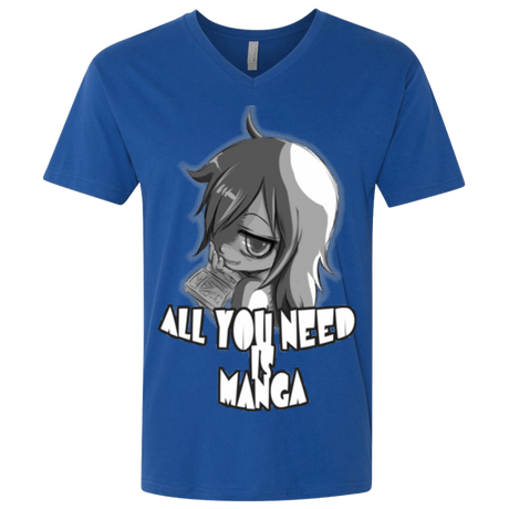 T-Shirts Royal / X-Small All You Need is Manga Men's Premium V-Neck