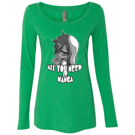 T-Shirts Envy / Small All You Need is Manga Women's Triblend Long Sleeve Shirt