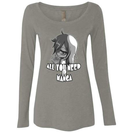 T-Shirts Venetian Grey / Small All You Need is Manga Women's Triblend Long Sleeve Shirt