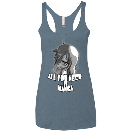 T-Shirts Indigo / X-Small All You Need is Manga Women's Triblend Racerback Tank