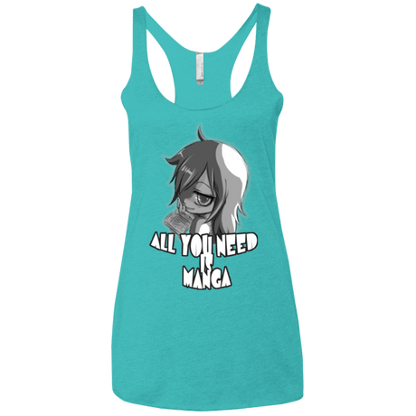 T-Shirts Tahiti Blue / X-Small All You Need is Manga Women's Triblend Racerback Tank