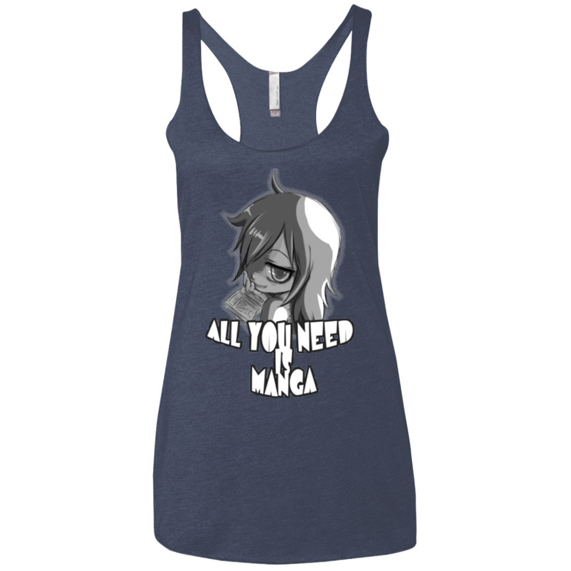 T-Shirts Vintage Navy / X-Small All You Need is Manga Women's Triblend Racerback Tank